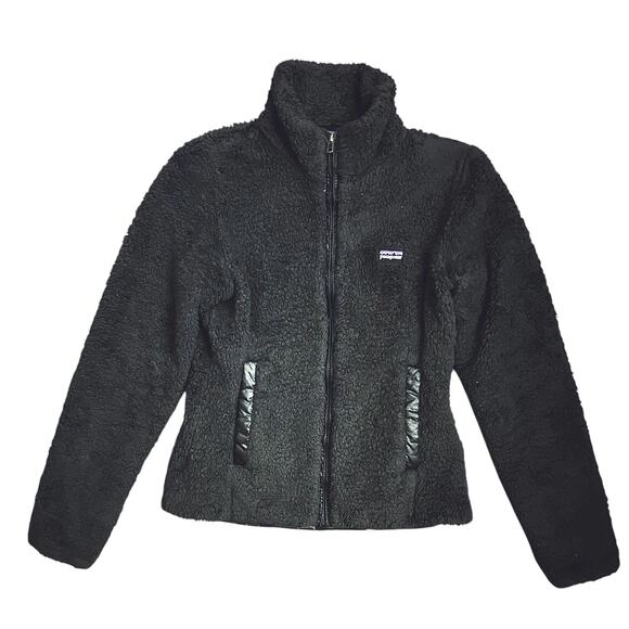 Patagonia Los Lobos Fleece Black Jacket Women's Small - Picture 1 of 6